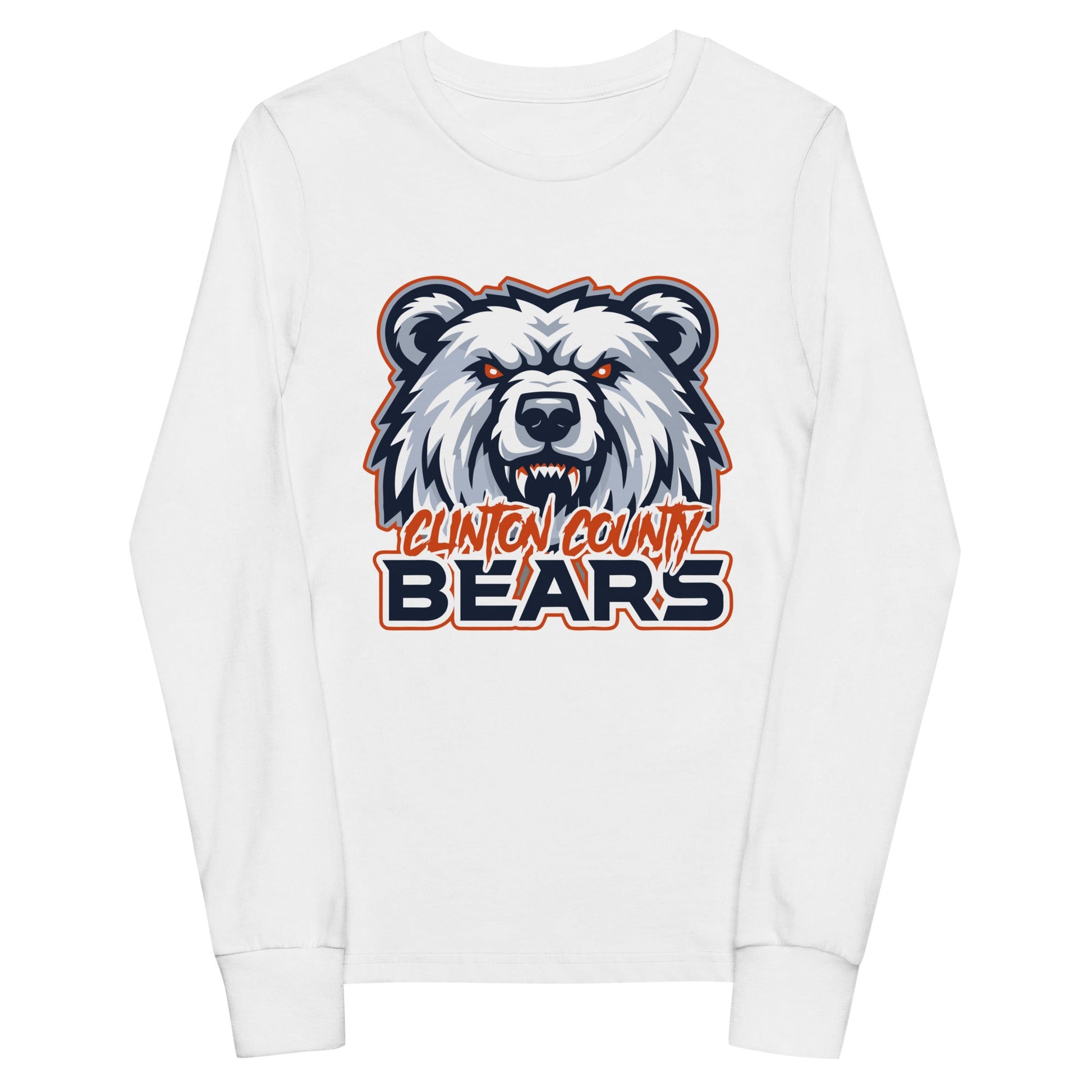 Performance | Youth Long Sleeve T-Shirt | CLINTON COUNTY BEARS | Bears Mascot Logo