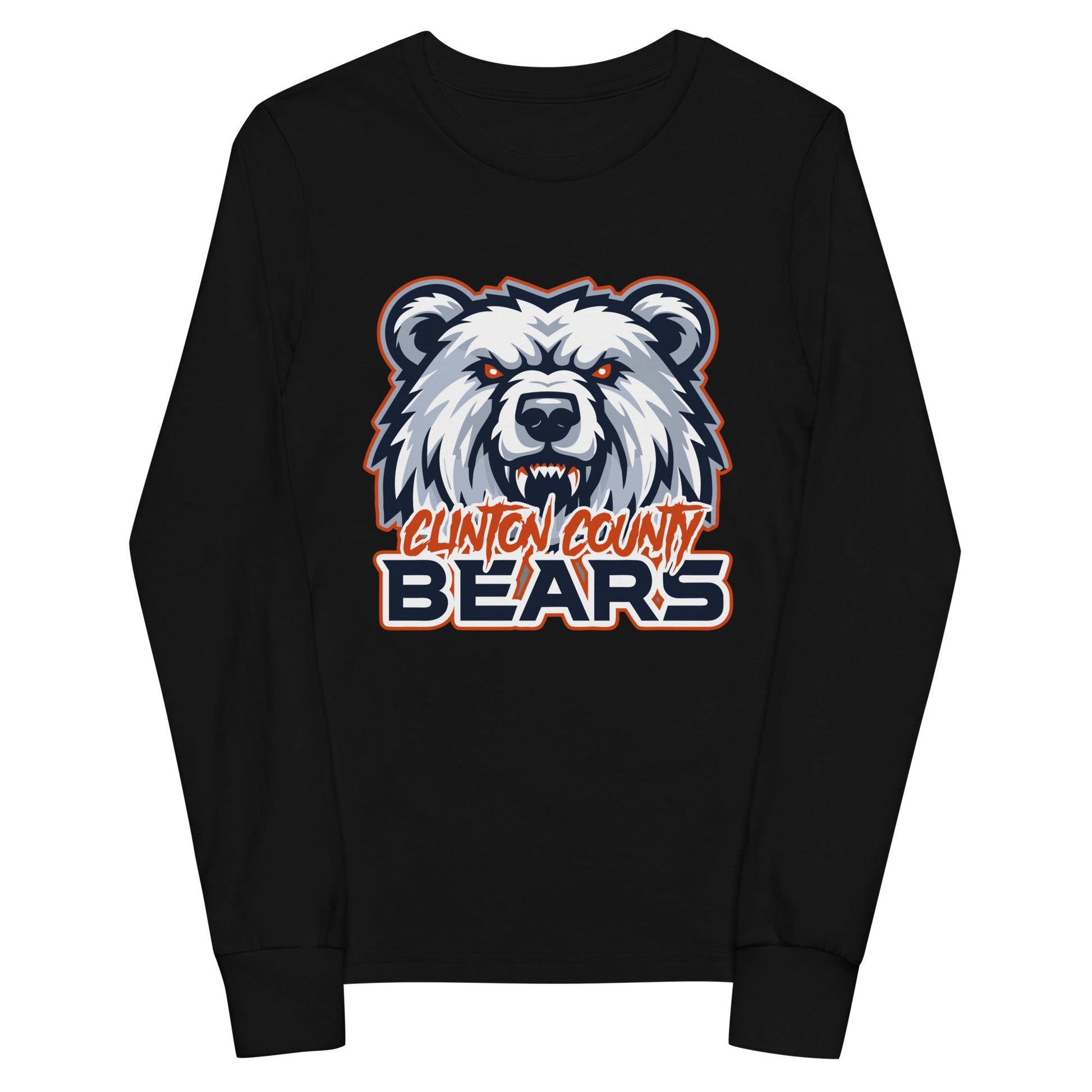 Performance | Youth Long Sleeve T-Shirt | CLINTON COUNTY BEARS | Bears Mascot Logo