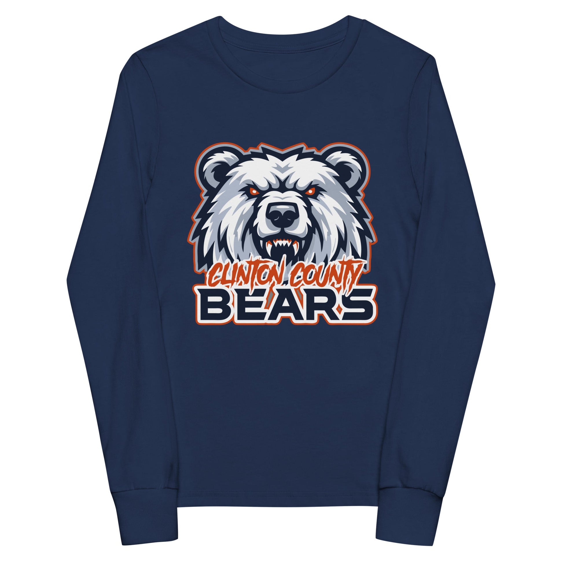 Performance | Youth Long Sleeve T-Shirt | CLINTON COUNTY BEARS | Bears Mascot Logo
