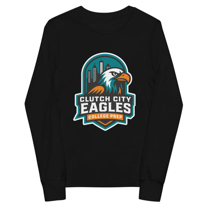 Performance | Youth Long Sleeve T-Shirt | Clutch City College Prep | Shield Logo
