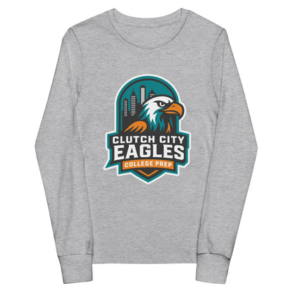 Performance | Youth Long Sleeve T-Shirt | Clutch City College Prep | Shield Logo