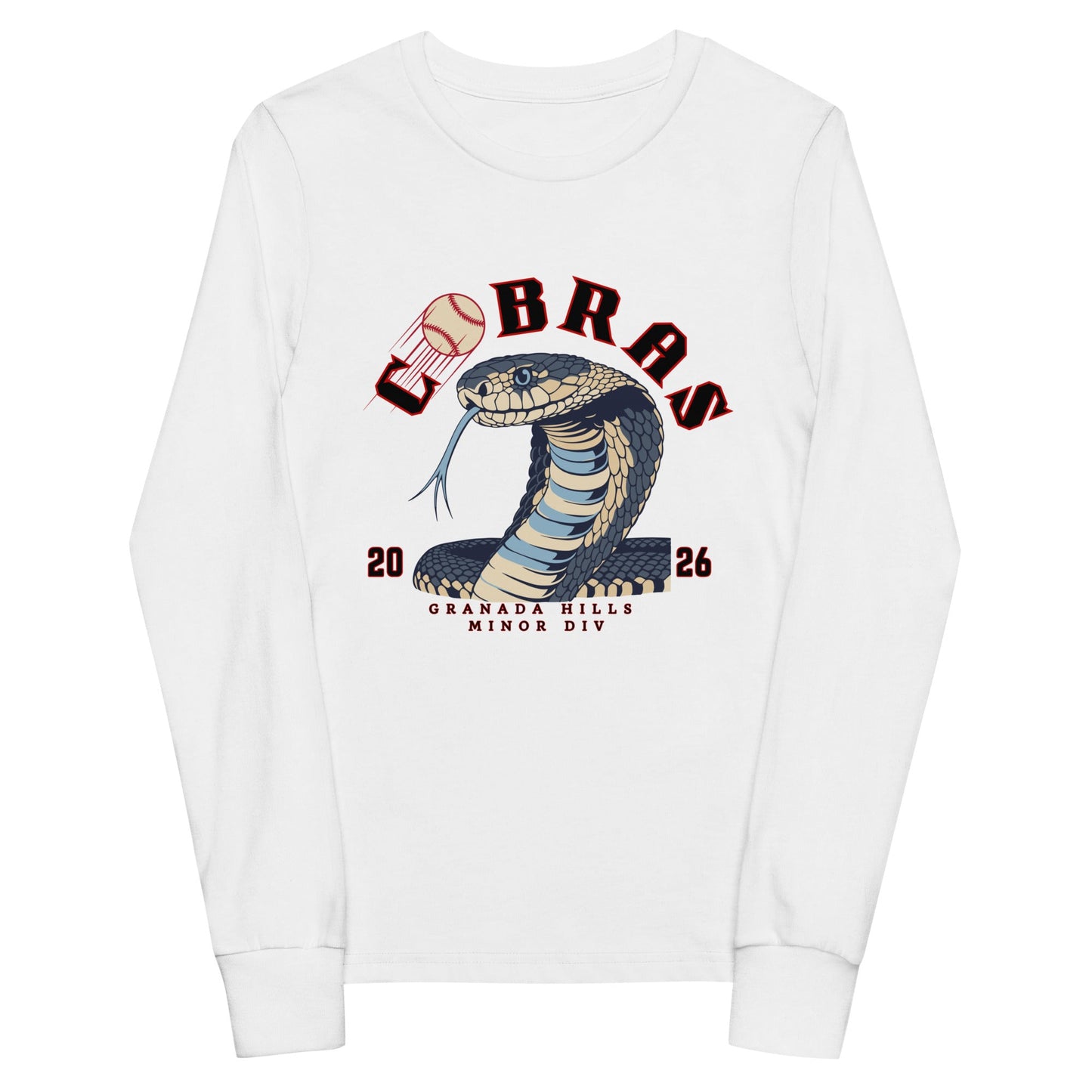 Performance | Youth Long Sleeve T-Shirt | Cobras '26 | Minor Div Logo