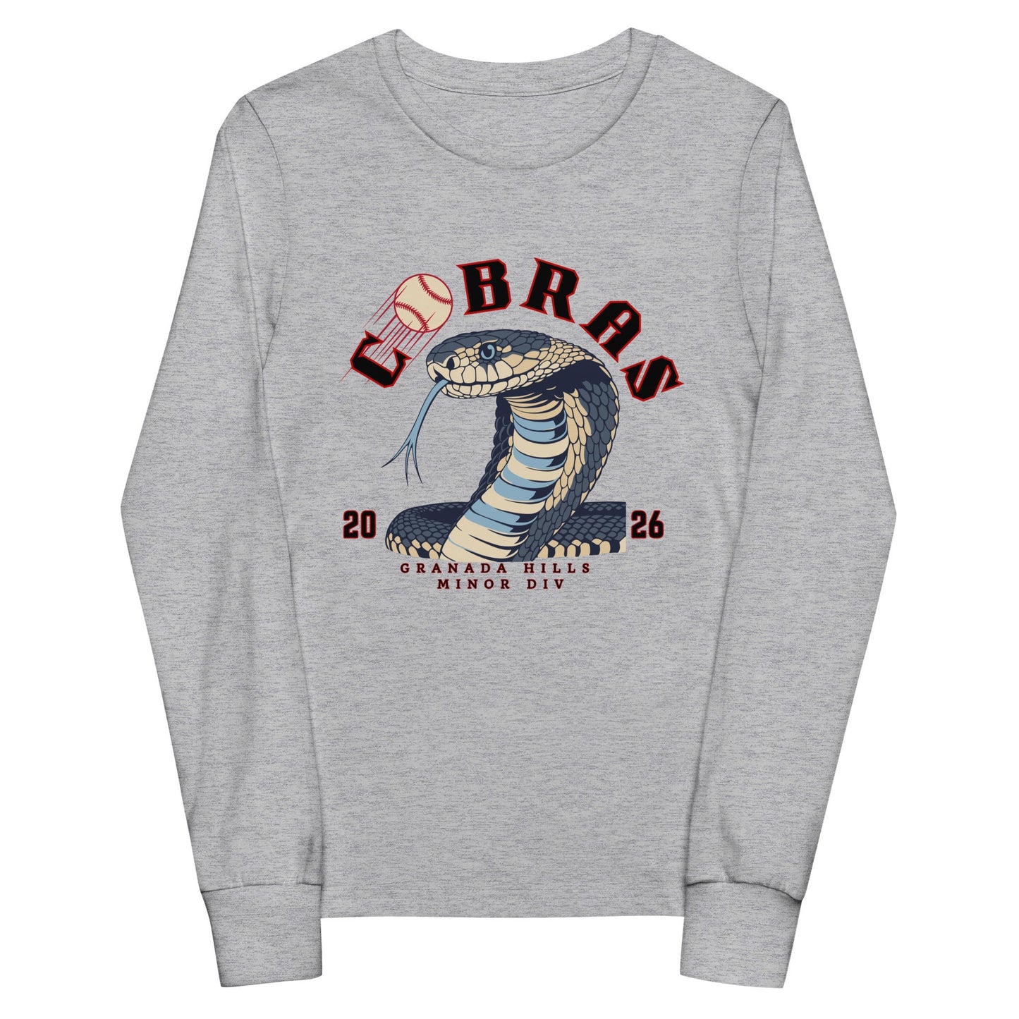 Performance | Youth Long Sleeve T-Shirt | Cobras '26 | Minor Div Logo