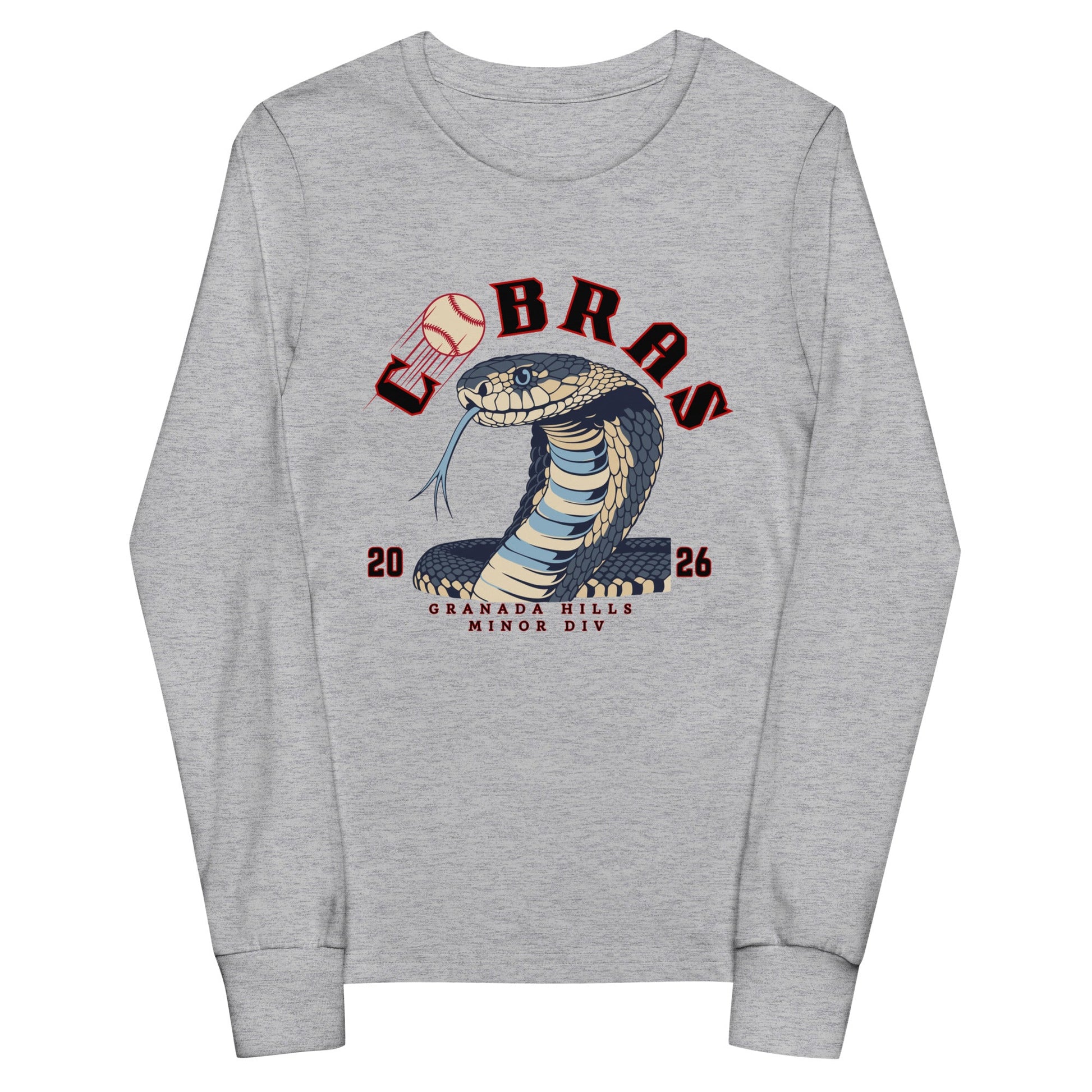 Performance | Youth Long Sleeve T-Shirt | Cobras '26 | Minor Div Logo