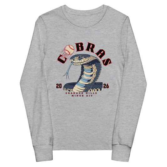 Performance | Youth Long Sleeve T-Shirt | Cobras '26 | Minor Div Logo
