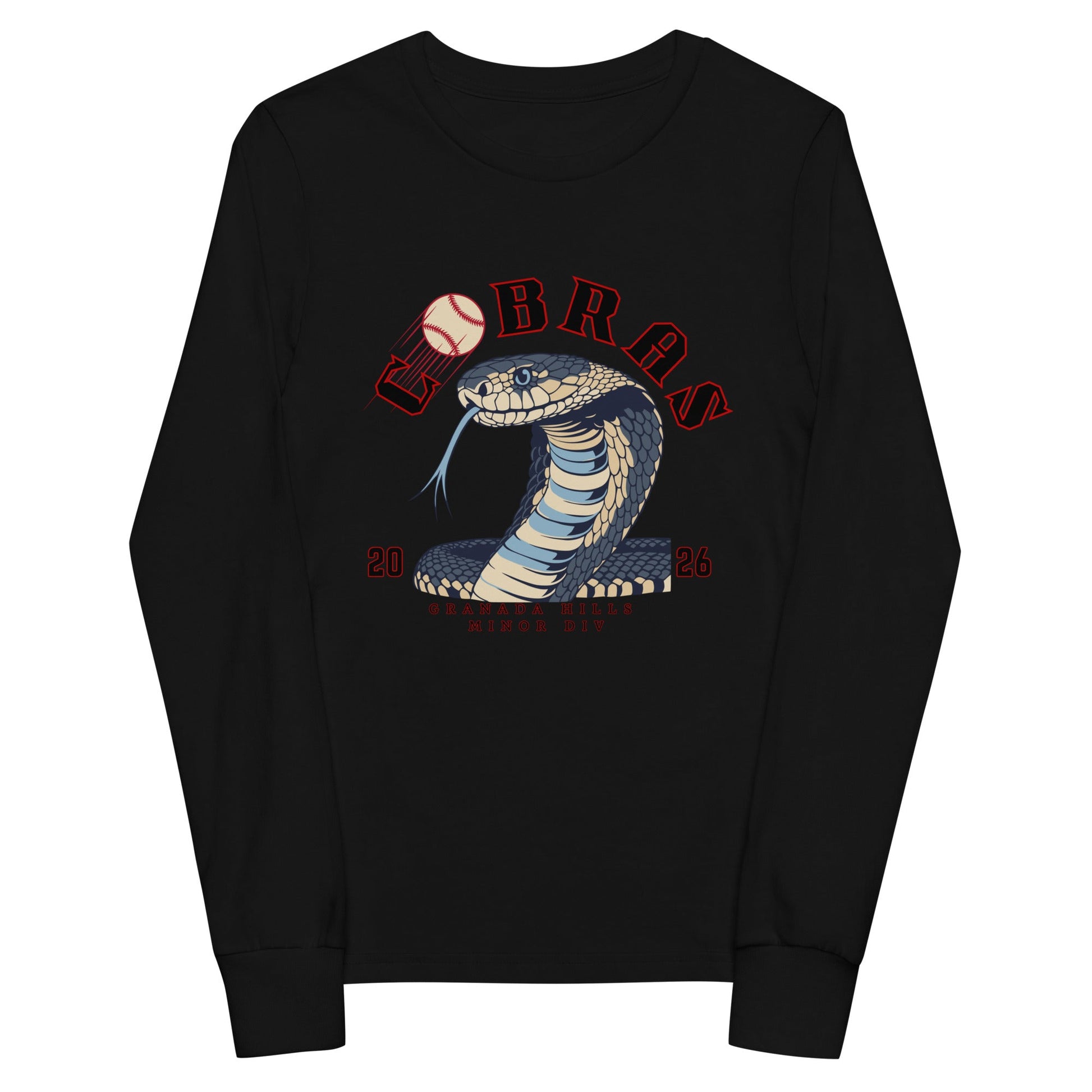 Performance | Youth Long Sleeve T-Shirt | Cobras '26 | Minor Div Logo