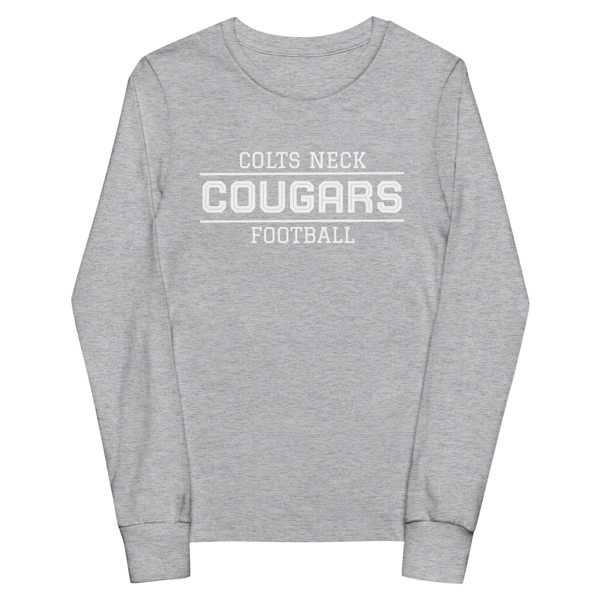 Performance | Youth Long Sleeve T-Shirt | Colts Neck Cougars | Youth Tackle Football (AYF) | Script Logo