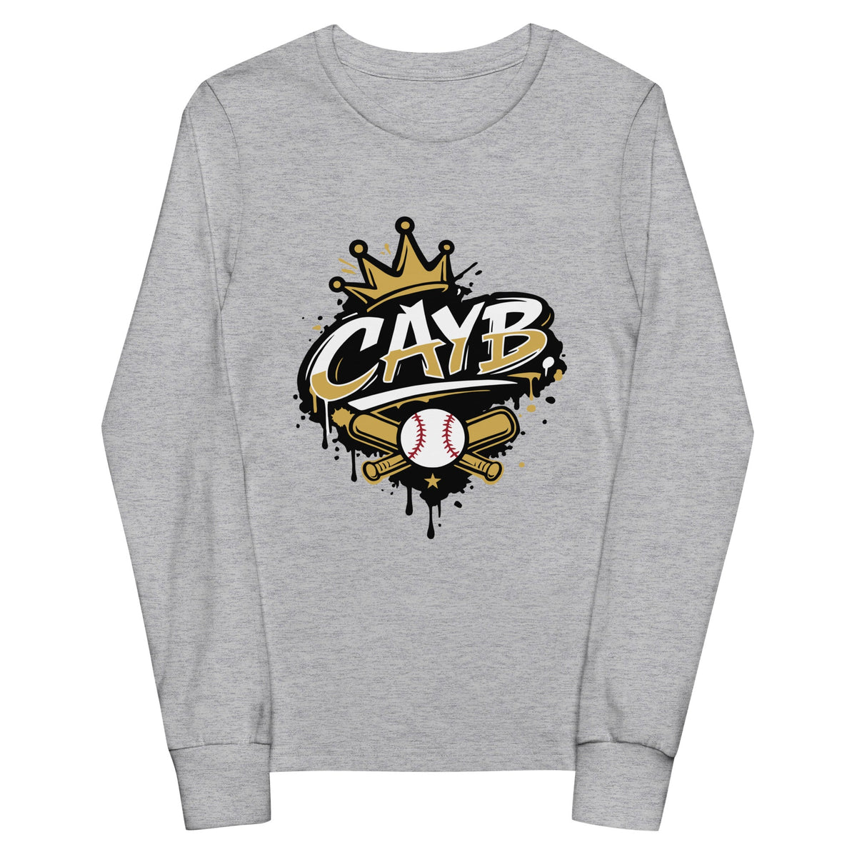 Performance | Youth Long Sleeve T-Shirt | Conroe Area Youth Baseball | Crown Logo