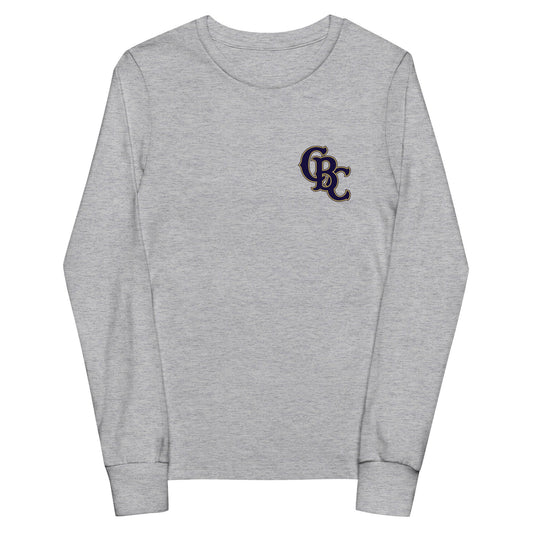 Performance | Youth Long Sleeve T-Shirt | Cougar Baseball Club | CBC Navy Logo