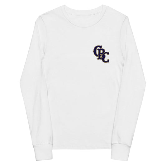 Performance | Youth Long Sleeve T-Shirt | Cougar Baseball Club | CBC Navy Logo