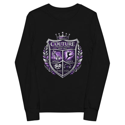 Performance | Youth Long Sleeve T-Shirt | Couture Productions | Couture Shield Logo