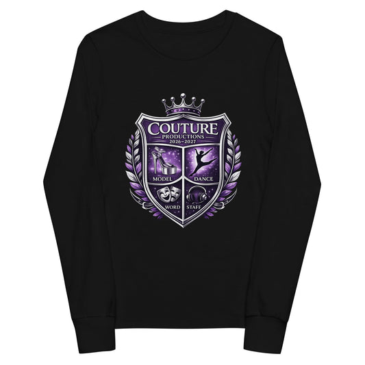 Performance | Youth Long Sleeve T-Shirt | Couture Productions | Couture Shield Logo