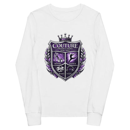Performance | Youth Long Sleeve T-Shirt | Couture Productions | Couture Shield Logo