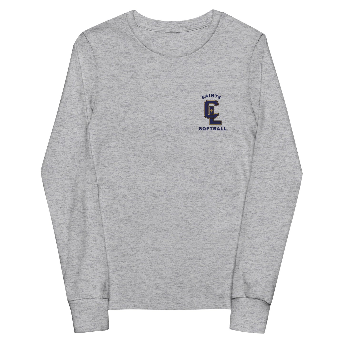 Performance | Youth Long Sleeve T-Shirt | Crean Lutheran Softball | Navy CL Softball Logo