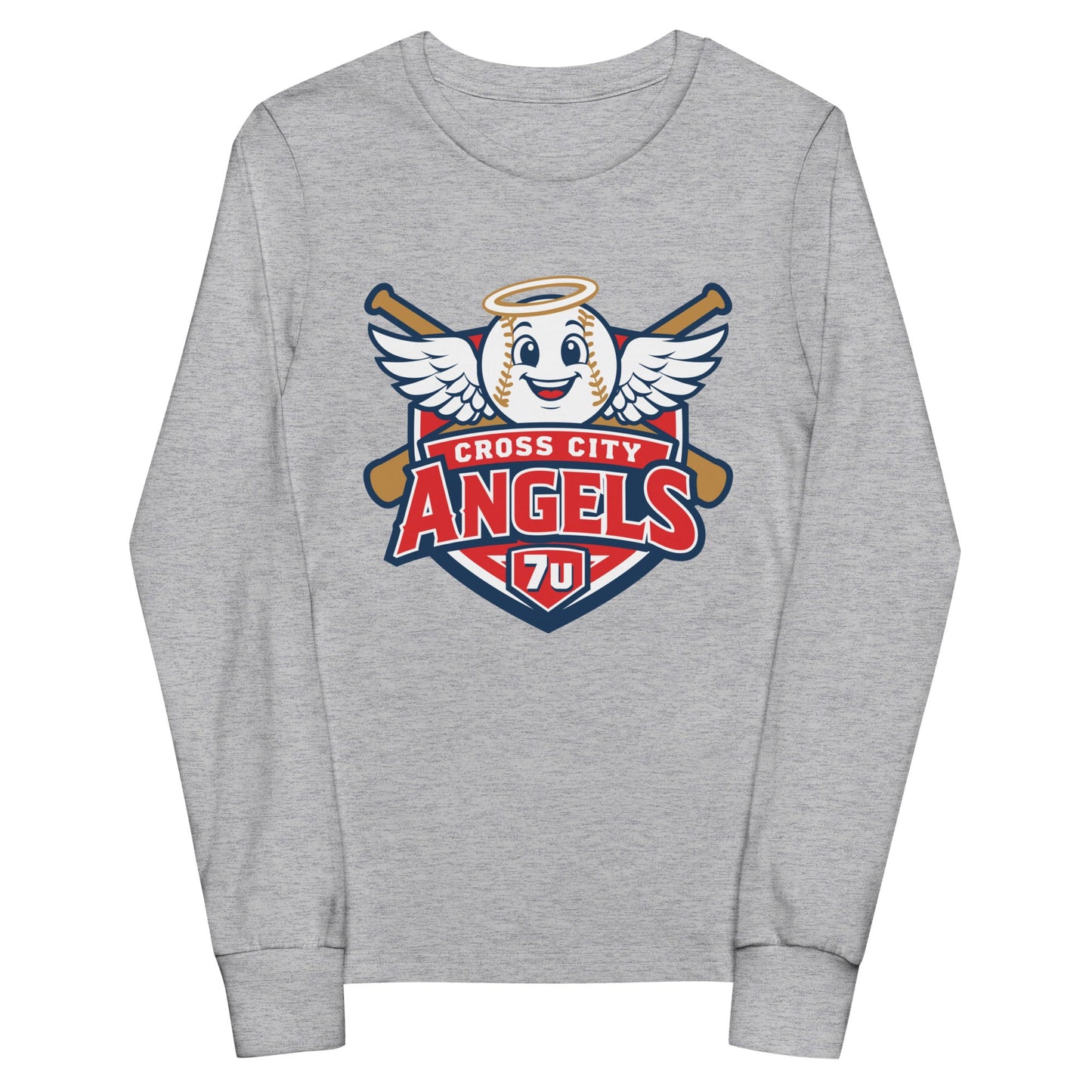 Performance | Youth Long Sleeve T-Shirt | Cross City Angels | Shield Logo