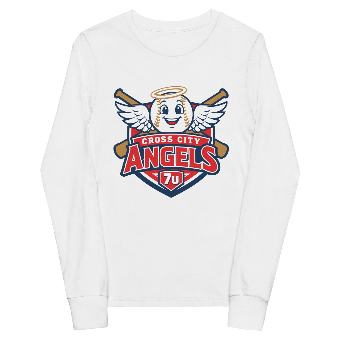 Performance | Youth Long Sleeve T-Shirt | Cross City Angels | Shield Logo