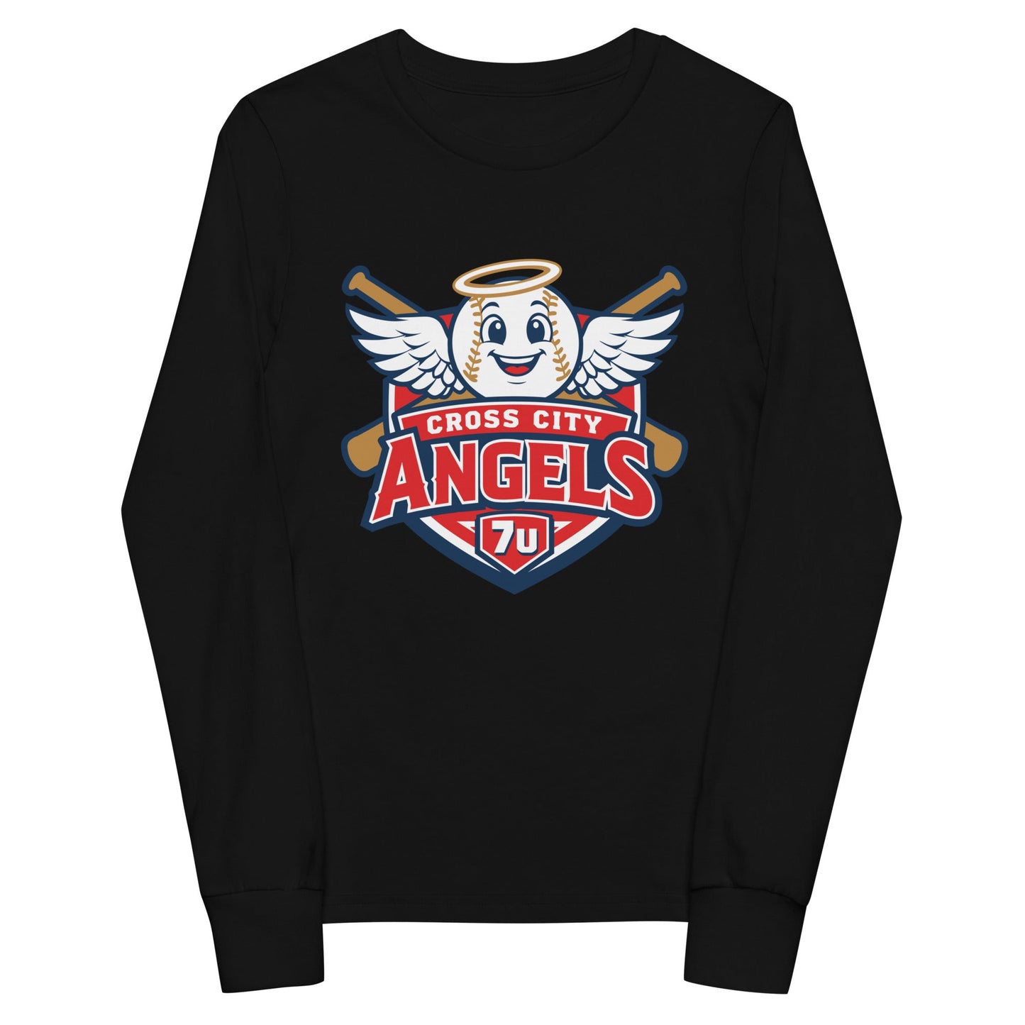 Performance | Youth Long Sleeve T-Shirt | Cross City Angels | Shield Logo