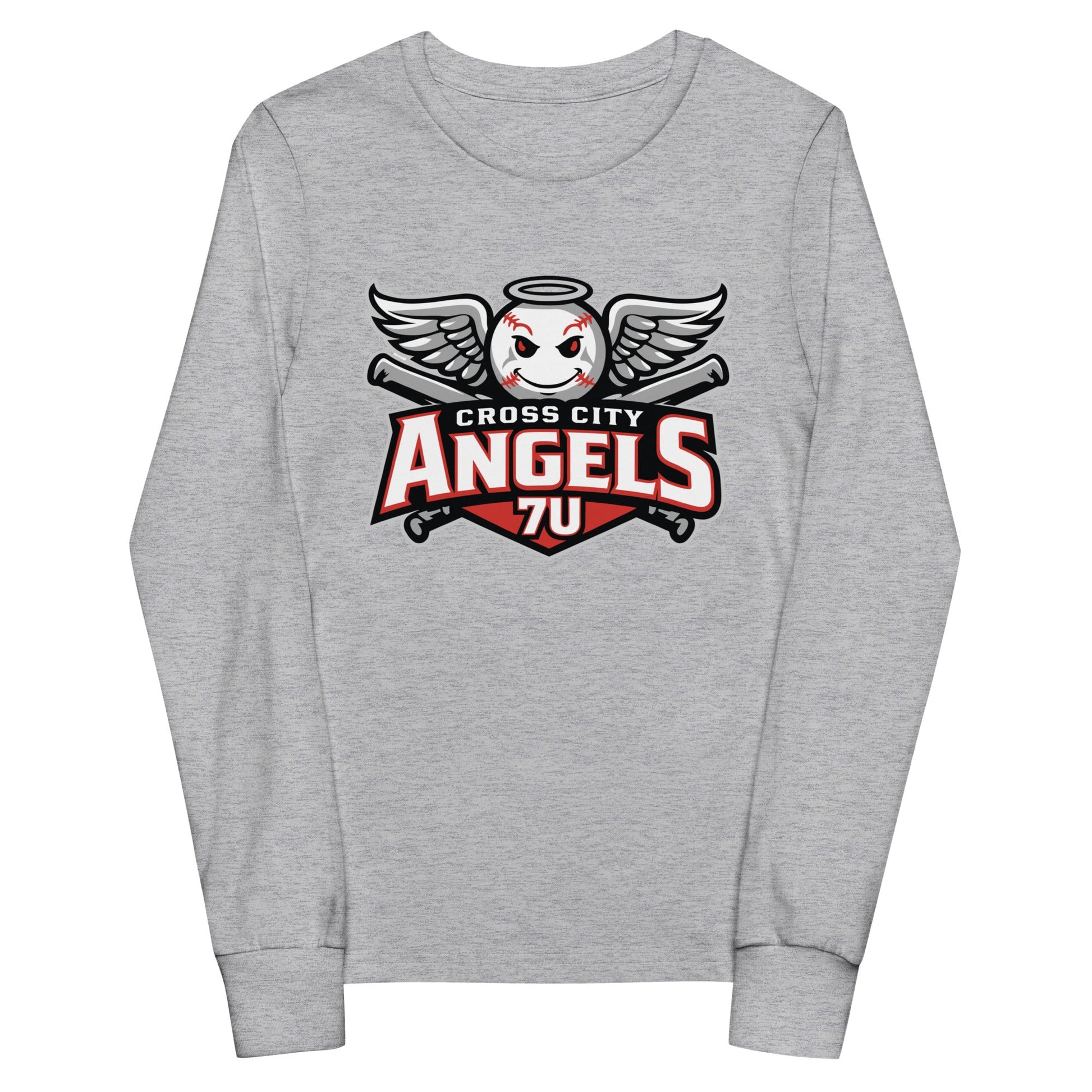 Performance | Youth Long Sleeve T-Shirt | Cross City Angels | Winged Guardian Logo