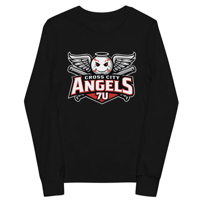 Performance | Youth Long Sleeve T-Shirt | Cross City Angels | Winged Guardian Logo