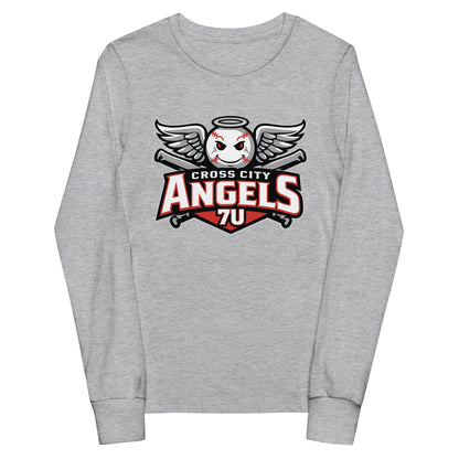 Performance | Youth Long Sleeve T-Shirt | Cross City Angels | Winged Guardian Logo