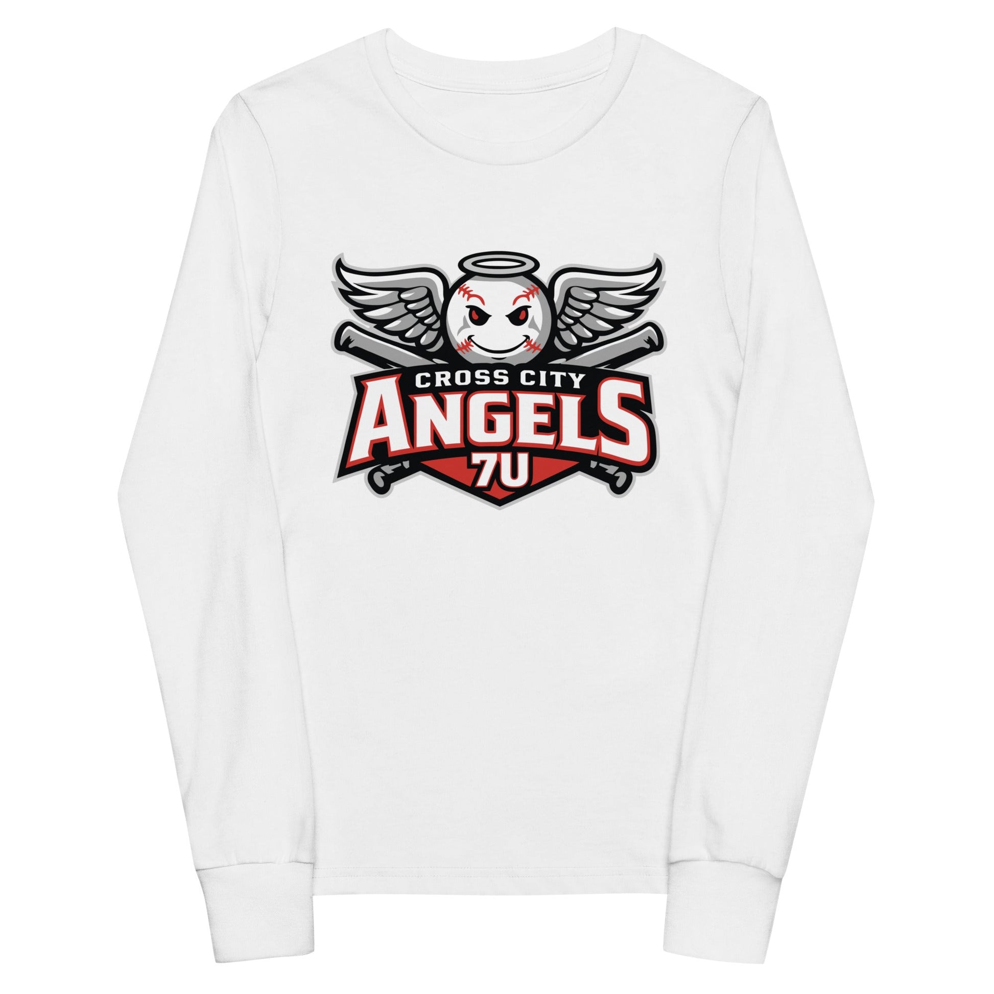 Performance | Youth Long Sleeve T-Shirt | Cross City Angels | Winged Guardian Logo