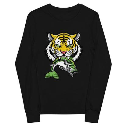 Performance | Youth Long Sleeve T-Shirt | DeKalb Fishing Team | Mascot Logo