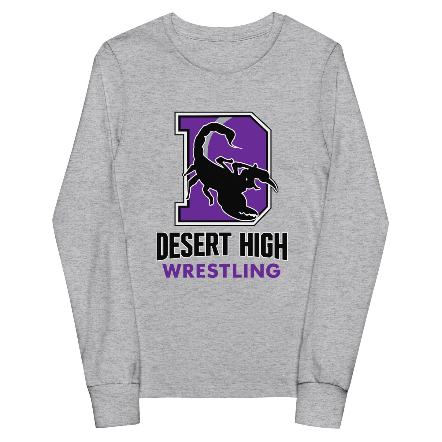 Performance | Youth Long Sleeve T-Shirt | Desert High Scorpions | Crest Logo