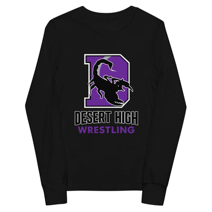 Performance | Youth Long Sleeve T-Shirt | Desert High Scorpions | Crest Logo