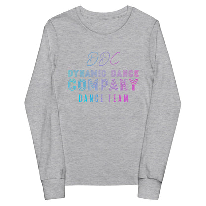 Performance | Youth Long Sleeve T-Shirt | Dynamic Dance Company | Damce Team Logo