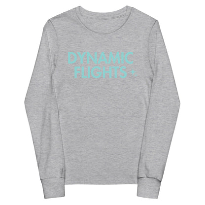 Performance | Youth Long Sleeve T-Shirt | Dynamic Flights Gymnastics | Alt Logo 2
