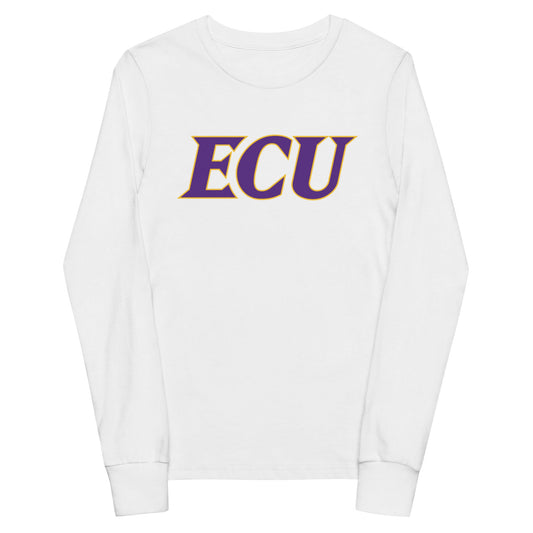 Performance | Youth Long Sleeve T-Shirt | ECU Club Womens Lacrosse | Crest Logo