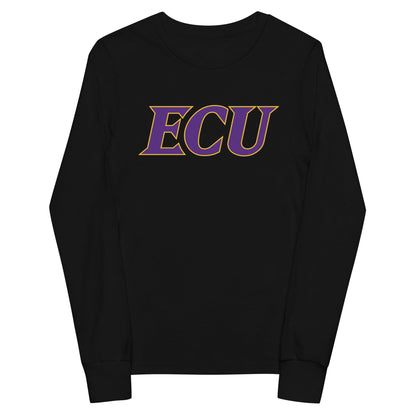 Performance | Youth Long Sleeve T-Shirt | ECU Club Womens Lacrosse | Crest Logo