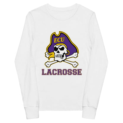 Performance | Youth Long Sleeve T-Shirt | ECU Club Womens Lacrosse | Ironclad Corsairs Logo