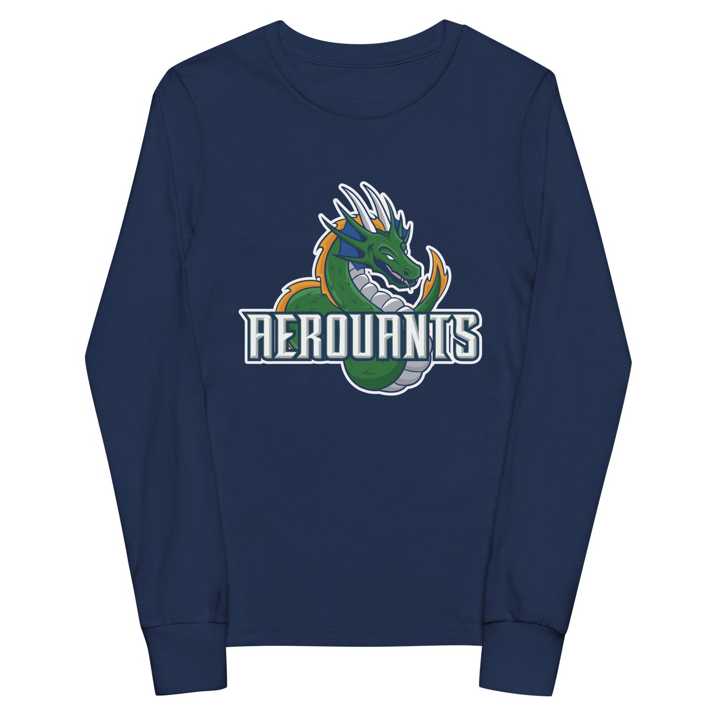 Performance | Youth Long Sleeve T-Shirt | Emerald High School Baseball | Dragon Logo
