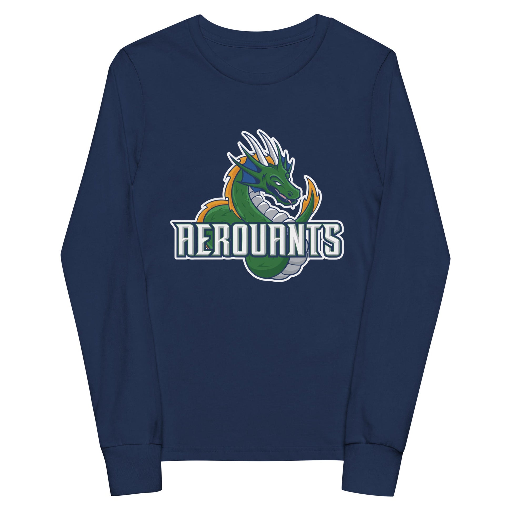 Performance | Youth Long Sleeve T-Shirt | Emerald High School Baseball | Dragon Logo