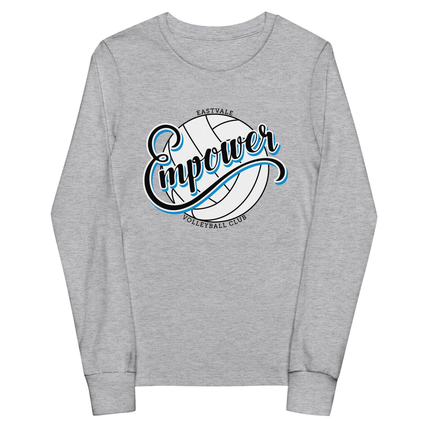 Performance | Youth Long Sleeve T-Shirt | Empower Volleyball Club | Emblem Logo
