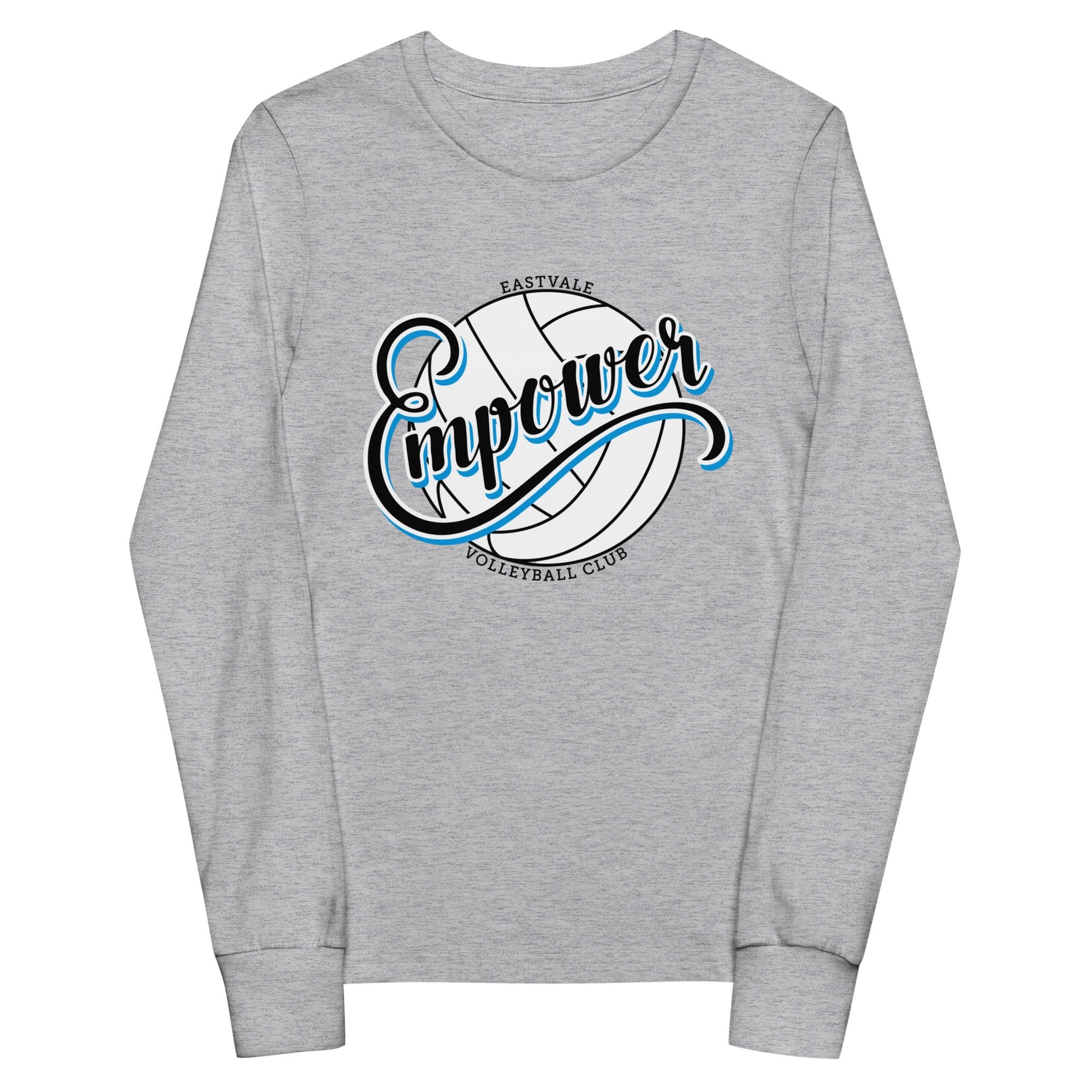 Performance | Youth Long Sleeve T-Shirt | Empower Volleyball Club | Emblem Logo