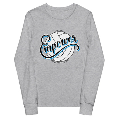 Performance | Youth Long Sleeve T-Shirt | Empower Volleyball Club | Emblem Logo