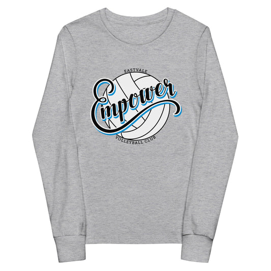 Performance | Youth Long Sleeve T-Shirt | Empower Volleyball Club | Emblem Logo