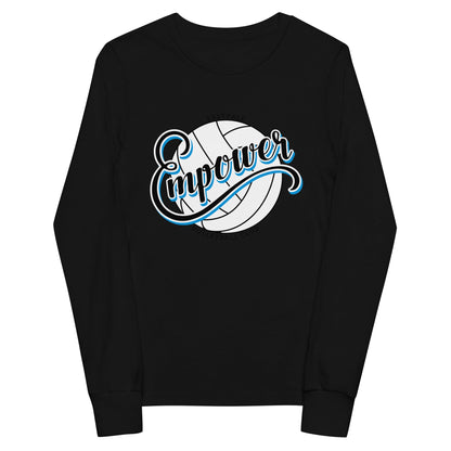 Performance | Youth Long Sleeve T-Shirt | Empower Volleyball Club | Emblem Logo