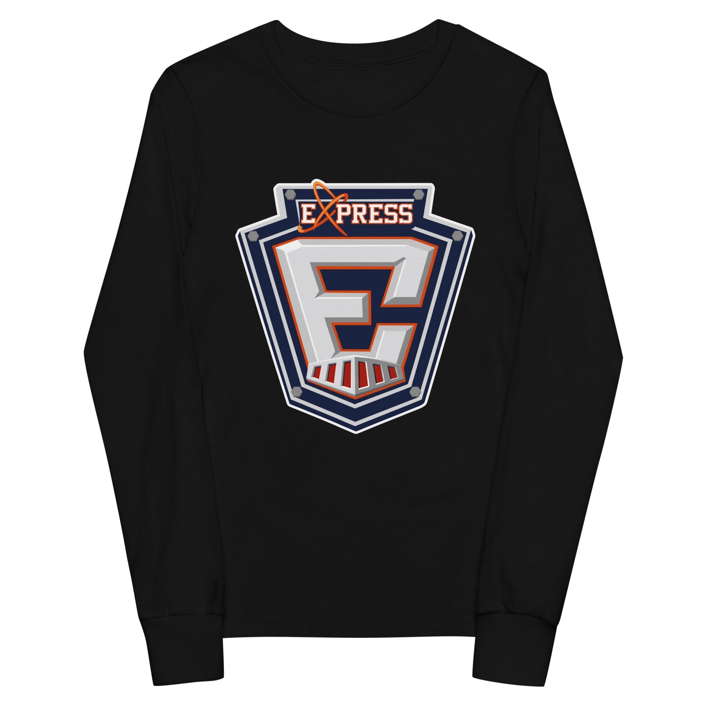 Performance | Youth Long Sleeve T-Shirt | Erie Express Football | E Badge Logo
