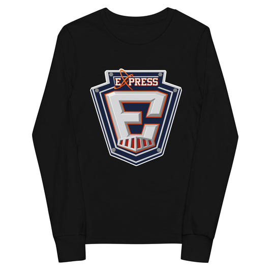 Performance | Youth Long Sleeve T-Shirt | Erie Express Football | E Badge Logo