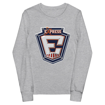Performance | Youth Long Sleeve T-Shirt | Erie Express Football | E Badge Logo