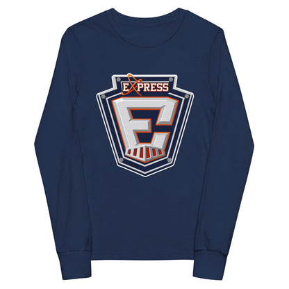 Performance | Youth Long Sleeve T-Shirt | Erie Express Football | E Badge Logo