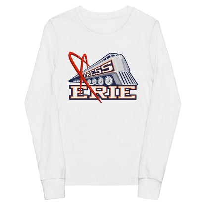 Performance | Youth Long Sleeve T-Shirt | Erie Express Football | Locomotive Logo