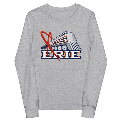 Performance | Youth Long Sleeve T-Shirt | Erie Express Football | Locomotive Logo