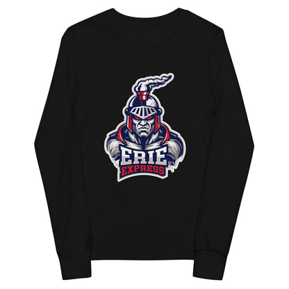 Performance | Youth Long Sleeve T-Shirt | Erie Express Football | Mascot Logo