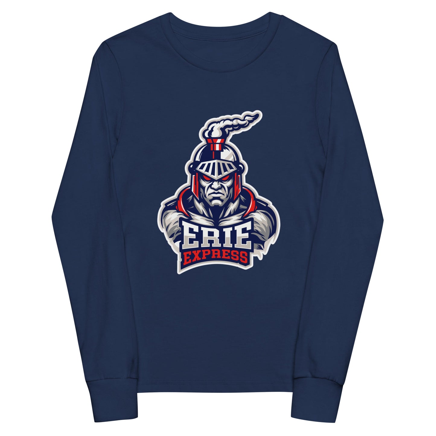 Performance | Youth Long Sleeve T-Shirt | Erie Express Football | Mascot Logo