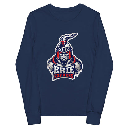 Performance | Youth Long Sleeve T-Shirt | Erie Express Football | Mascot Logo