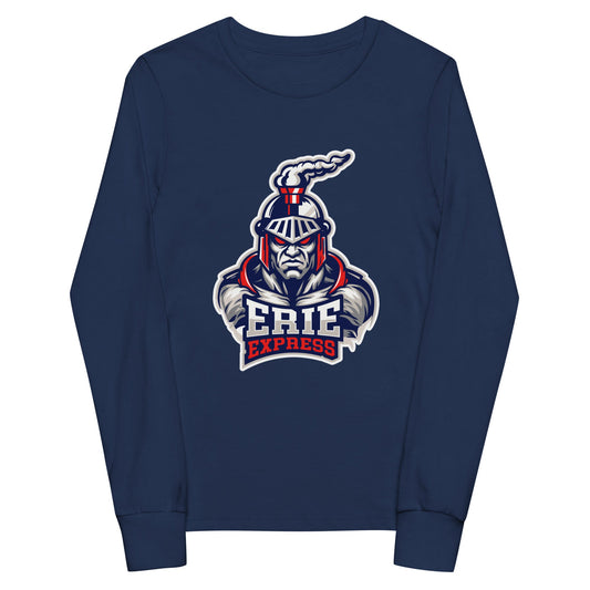 Performance | Youth Long Sleeve T-Shirt | Erie Express Football | Mascot Logo